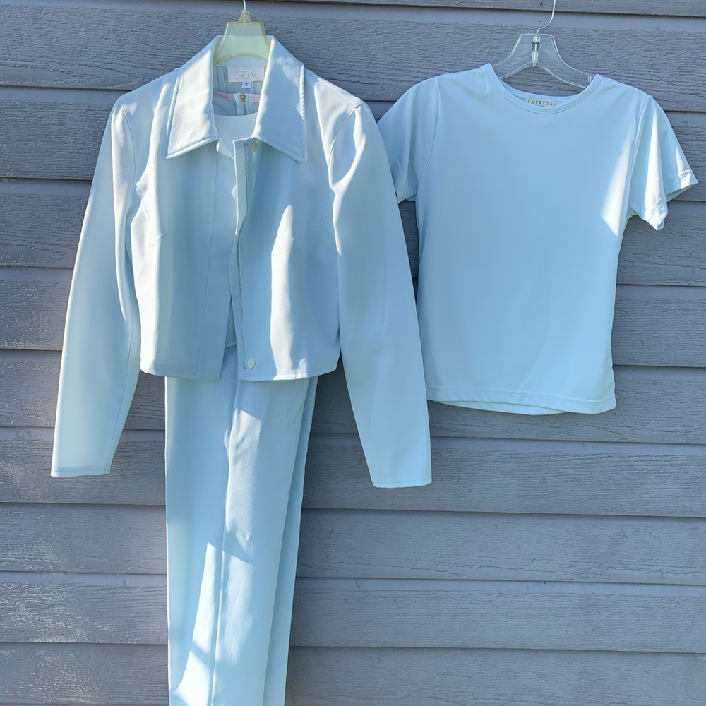 Cache Pant Suit Sz 6 Light Blue